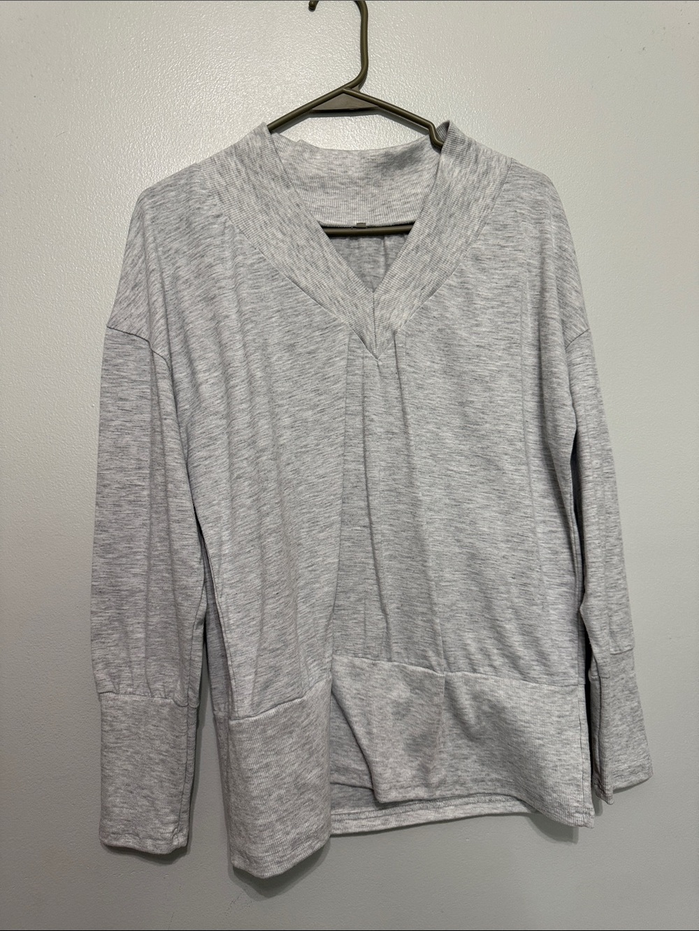 Light Gray V-Neck Women’s Sweater